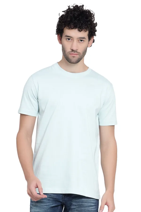 Milky_Green_Cotton_T-Shirt_For_Men