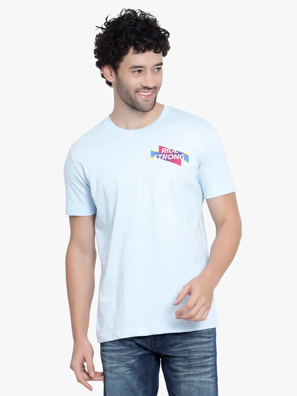Melt_Blue_Ride_Strong_Printed_Cotton_T-Shirt_For_Men