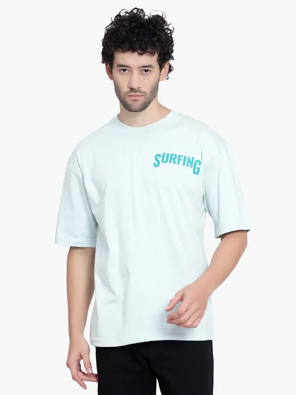 Soft_Olive_Surfing_Oversize_Printed_Cotton_T-Shirt_For_Men
