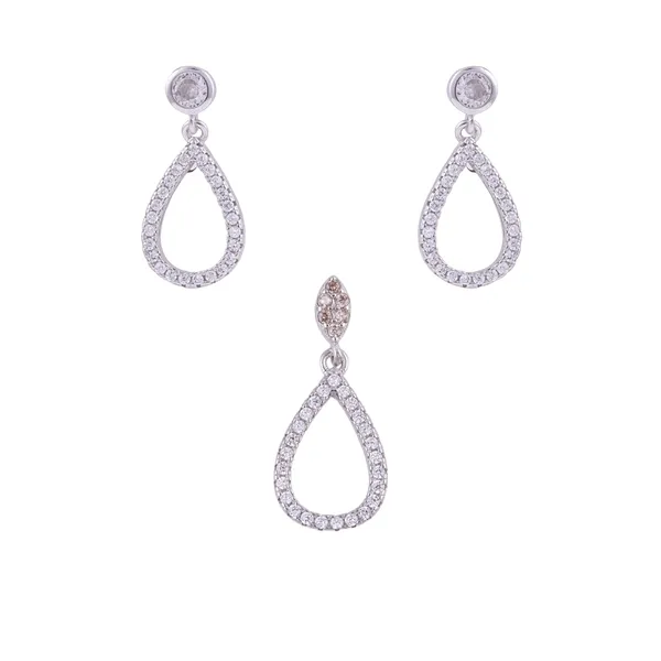 Silver_Premium_Earring_Pendant_Micro_Cz_Set_925ST