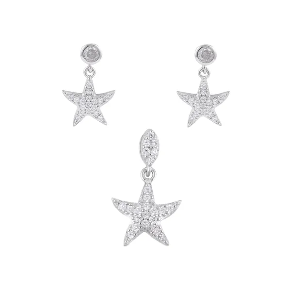 Silver_Premium_Earring_Pendant_Micro_Cz_Set_925ST
