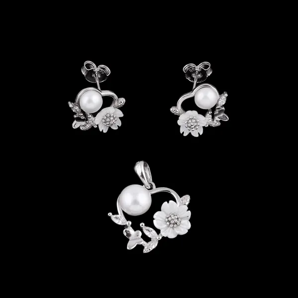 Silver_Premium_Earring_Pendant_Set_Micro_925ST_Mop