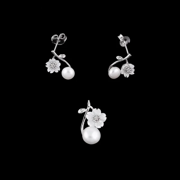 Silver_Premium_Earring_Pendant_Set_Micro_925ST_Mop