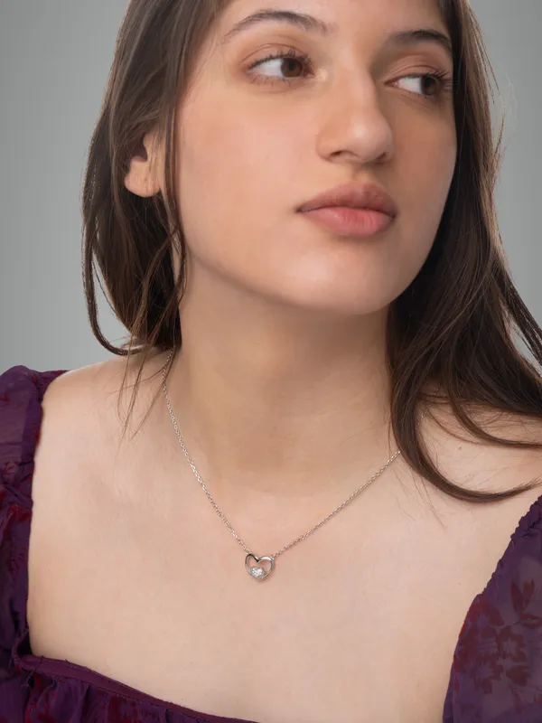 Silver_Premium_Necklace_Heart_Cz_925ST