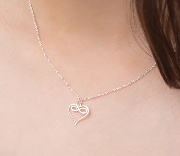 Silver_Premium_Necklace_Heart_Plain_925ST