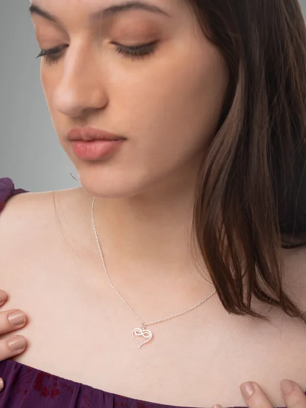 Silver_Premium_Necklace_Heart_Plain_925ST