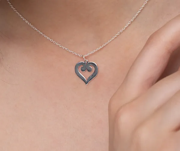 Silver_Premium_Necklace_Heart_Plain_925ST