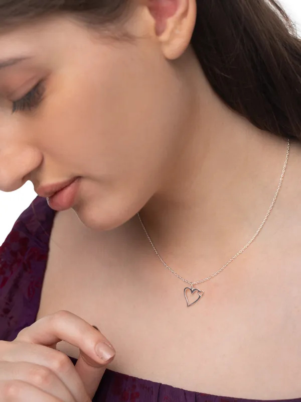 Silver_Premium_Necklace_Heart_Plain_925ST
