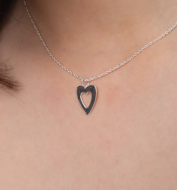 Silver_Premium_Necklace_Heart_Plain_925ST