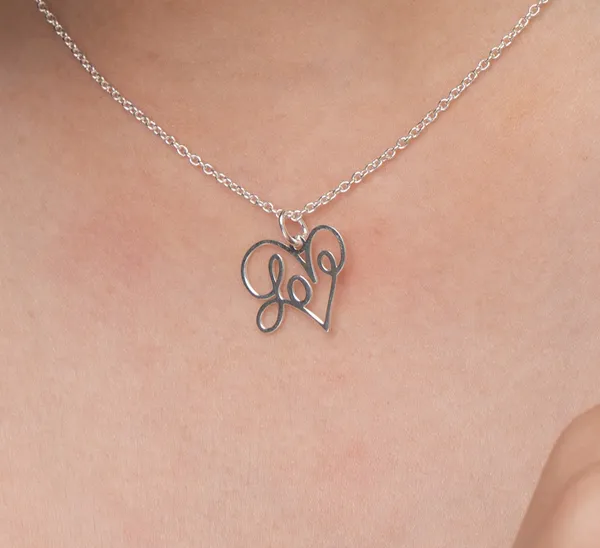Silver_Premium_Necklace_Heart_Plain_925ST
