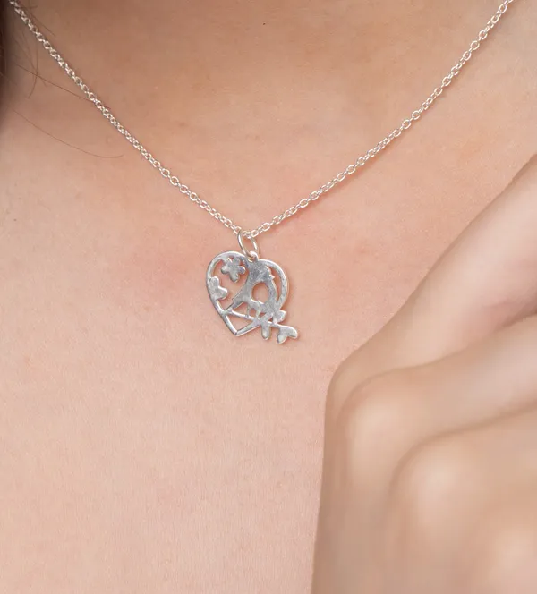 Silver_Premium_Necklace_Heart_Plain_925ST
