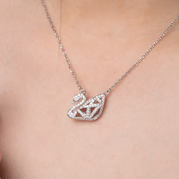 Silver_Premium_Necklace_Cz_925ST_Swan_Wh