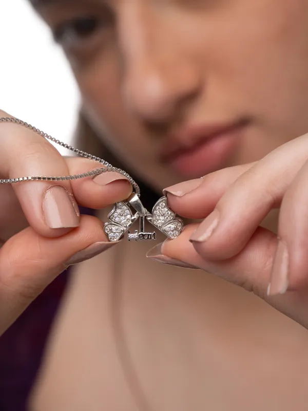 Silver_Premium_Necklace_Butterfly_Cz_925ST