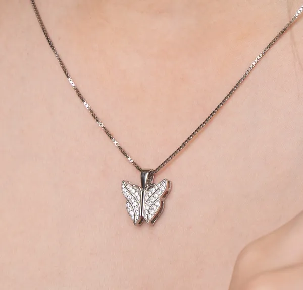 Silver_Premium_Necklace_Butterfly_Cz_925ST