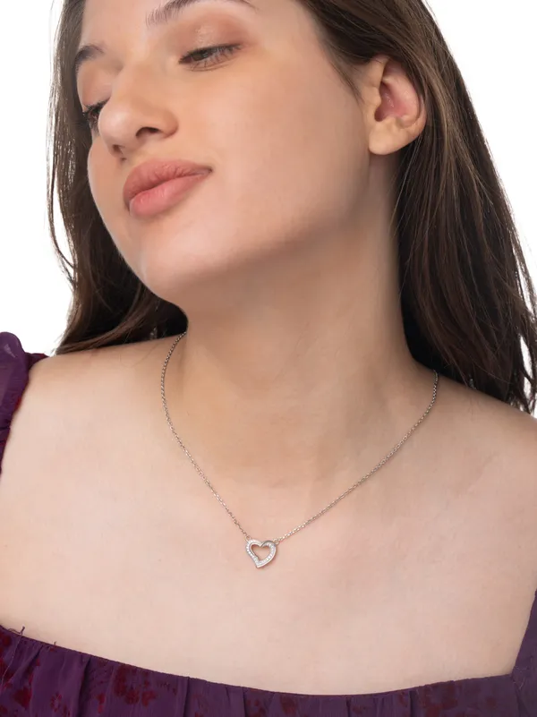 Silver_Premium_Necklace_Heart_Cz_925ST