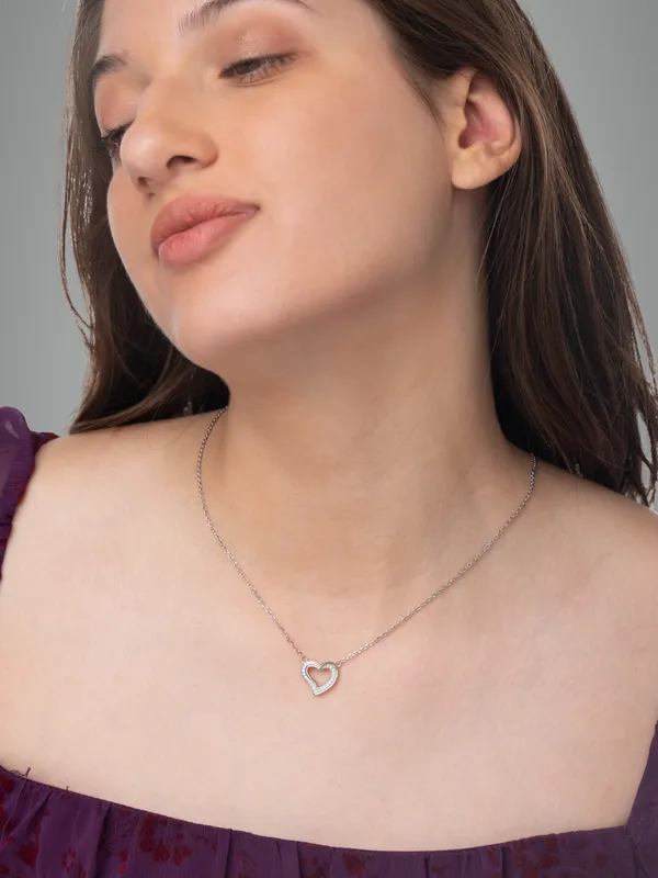 Silver_Premium_Necklace_Heart_Cz_925ST