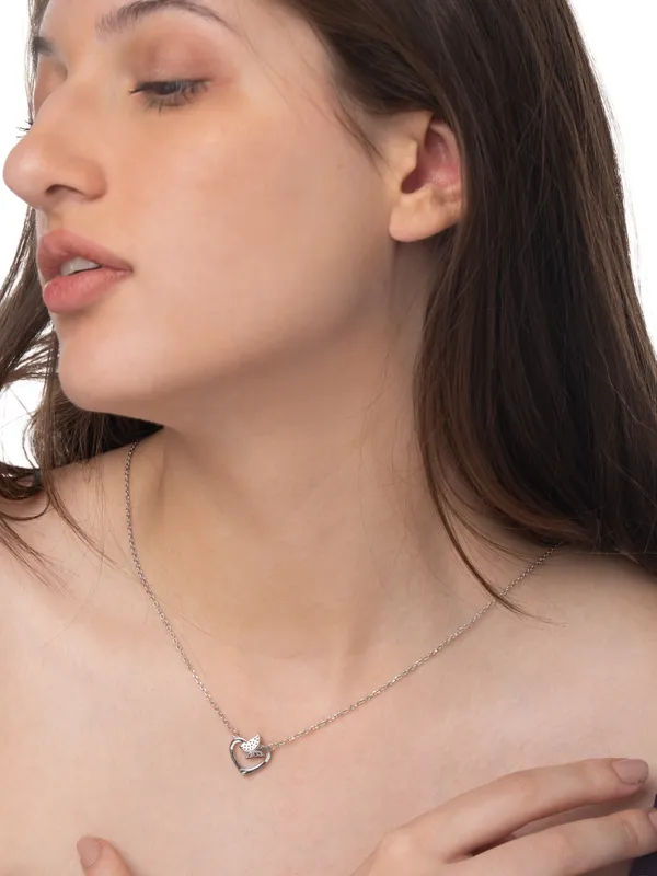 Silver_Premium_Necklace_Heart_Cz_925ST