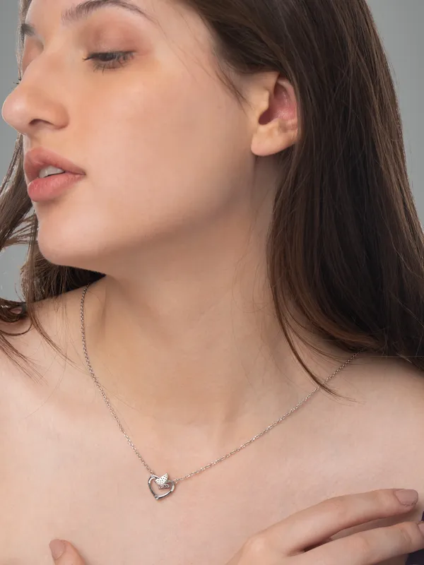 Silver_Premium_Necklace_Heart_Cz_925ST