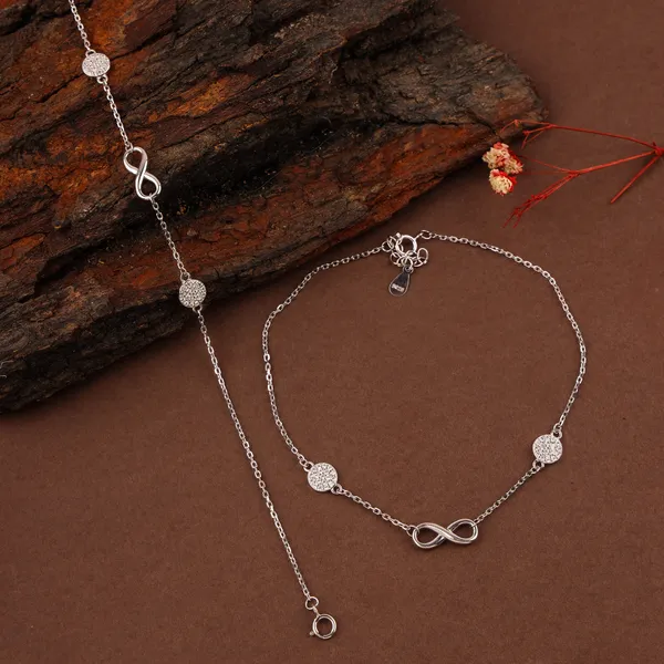 Silver_Premium_Infinity_CZ_Anklet_925ST