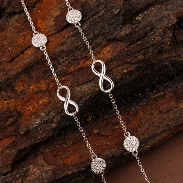 Silver_Premium_Infinity_CZ_Anklet_925ST