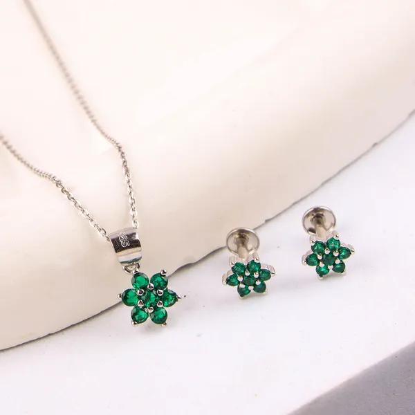 Silver_Premium_Nakshatra_Earring_Pendent_Set_925ST