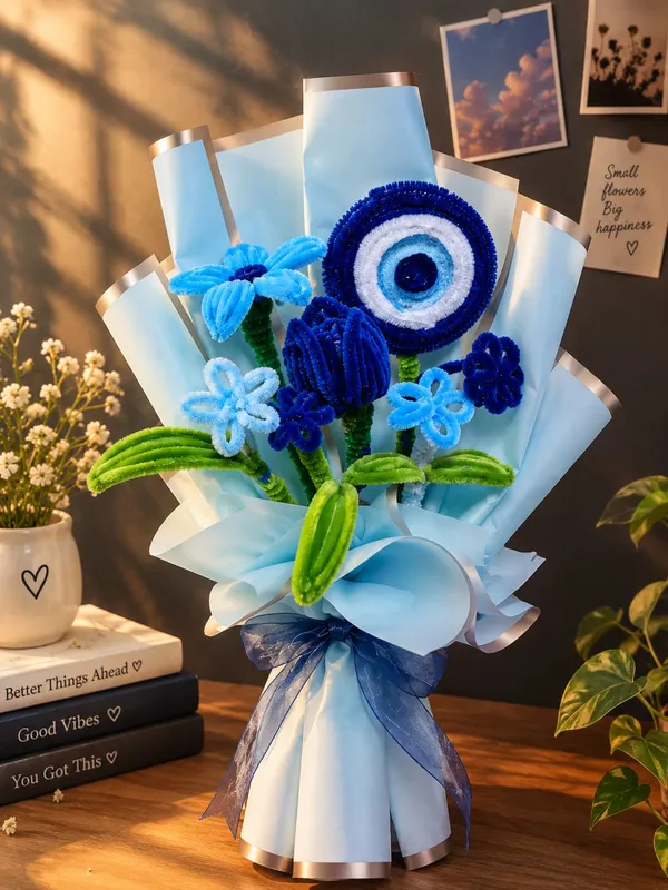 Handmade_Pipe_Cleaner_Blue_Eye_Flower_Bouquet_–_Crochet_Alternative,_Everlasting_Artificial_Floral_Arrangement_for_Home_Decor,_Birthday,_Anniversary,_Valentine's_&_Graduation_Gifts