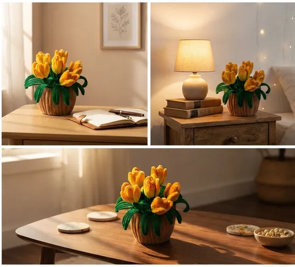 Hind's_Handmade_Pipe_Cleaner_6-Tulip_Pot_–_Cute_Chenille_Stem_Artificial_Flower_Pot,_Aesthetic_Room_Décor,_Eternal_DIY_Floral_Plant_for_Office_Desk,_Birthday_&_Anniversary_Gift