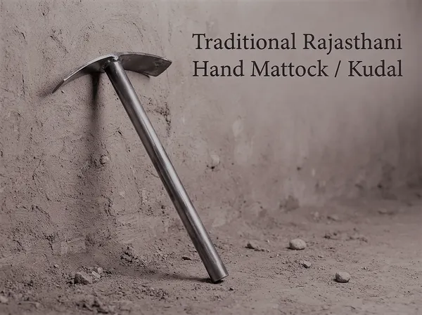 Hind's_Handmade_Traditional_Rajasthani_Hand_Mattock_(Kudali_/_Kudal)_–_Heavy-Duty_Forged_Steel_Garden_&_Farm_Tool_with_Metal_Handle