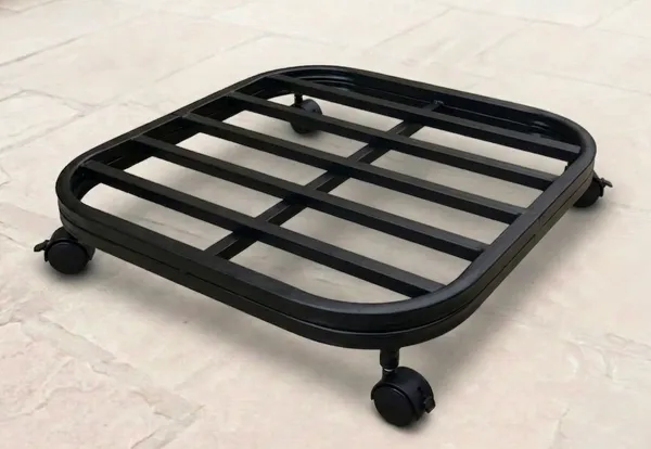 DFCEW-B_Hind's_Heavy-Duty_Iron_Planter_Stand_with_Lockable_Wheels_&_Curved_Safety_Edges,_Rust-Proof_Powder-Coated_Metal_Pot_Trolley_for_Indoor_&_Outdoor_Use_(Black)