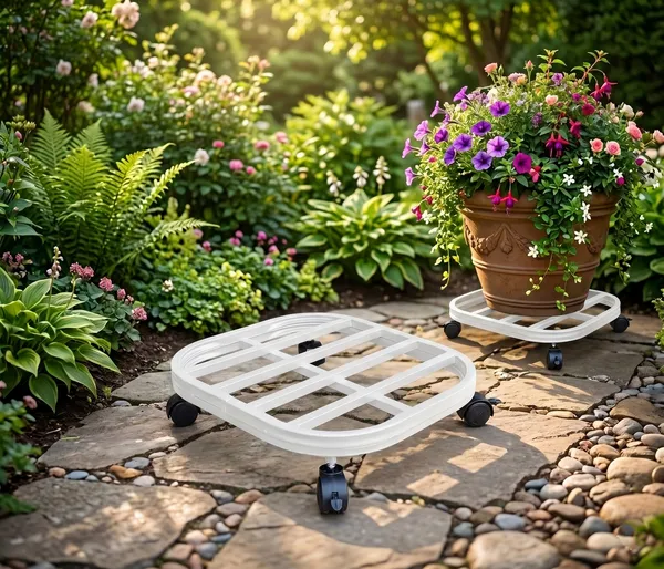 DFCEW-W1__Hind's_Heavy-Duty_Iron_Planter_Stand_with_Lockable_Wheels_&_Curved_Safety_Edges,_Rust-Proof_Powder-Coated_Metal_Pot_Trolley_for_Indoor_&_Outdoor_Use_(White)