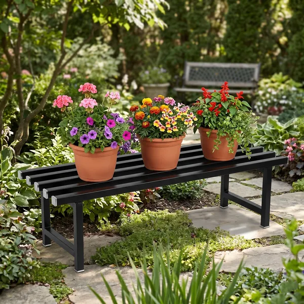 Hind's_Parallel_Pipe_Planter_Stand_with_|_Heavy-Duty_Metal_Plant_Stand_for_Indoor_&_Outdoor_|_Lockable_Wheels_Or_Legs_|_Rust-Resistant,_Space-Saving_Plant_Holder_Weight_Capacity_150_Kg_(Black)