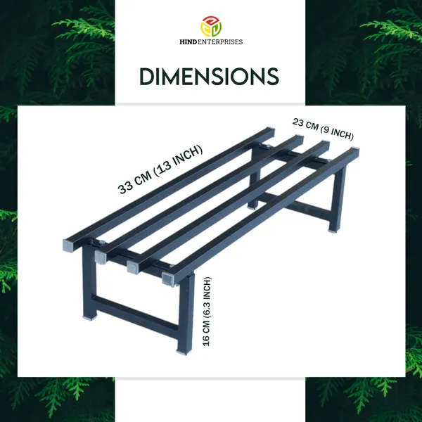 Hind's_Parallel_Pipe_Planter_Stand_with_|_Heavy-Duty_Metal_Plant_Stand_for_Indoor_&_Outdoor_|_Lockable_Wheels_Or_Legs_|_Rust-Resistant,_Space-Saving_Plant_Holder_Weight_Capacity_150_Kg_(Black)