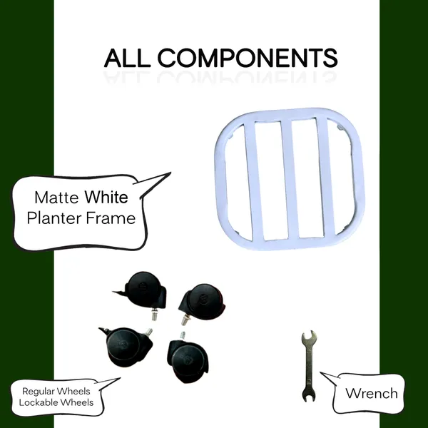 Hind's__Planter_Stand_with__Curved_Edges__Lockable_Wheels_for_Secure_Mobility_|_Load_Capacity_up_to_100kg_Rust_and_Dust_Proof_Matt_White_Finish