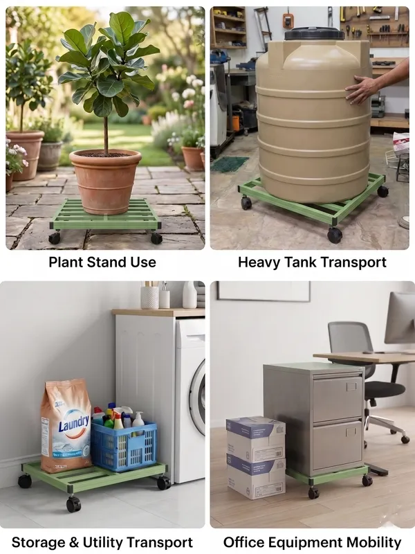 DFSW-G_Hind's__Ultimate_Heavy-Duty_Plant_Caddy_–_Supports_200kg+_with_Ease._multipurpose_Uses_for_Heavy_Load_Movement_|__Rust_and_Dust_Proof_Powder_Coating_Finish_|_Secure_Mobility_With_Lockable_Wheels_|__(_Pista_Green_)