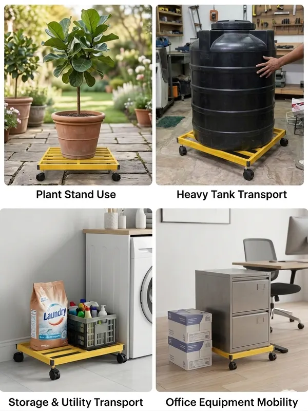 DFSW-Y_Hind's__Ultimate_Heavy-Duty_Plant_Caddy_–_Supports_200kg+_with_Ease._multipurpose_Uses_for_Heavy_Load_Movement_|__Rust_and_Dust_Proof_Powder_Coating_Finish_|_Secure_Mobility_With_Lockable_Wheels_|__(_Yellow_)