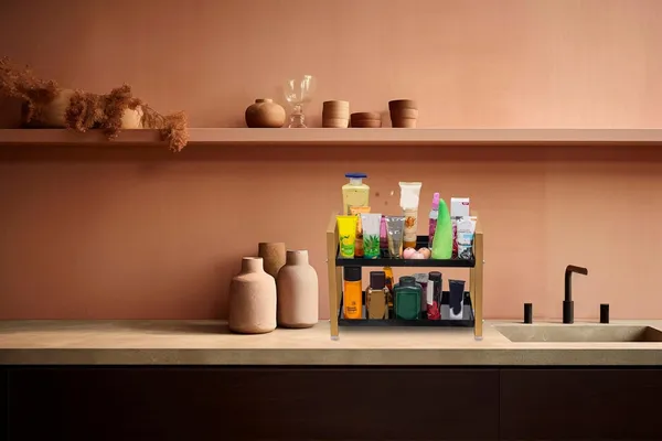 Black_&_Yellow_Multipurpose_2-Tier_Countertop_Storage_Rack_|_30_CM