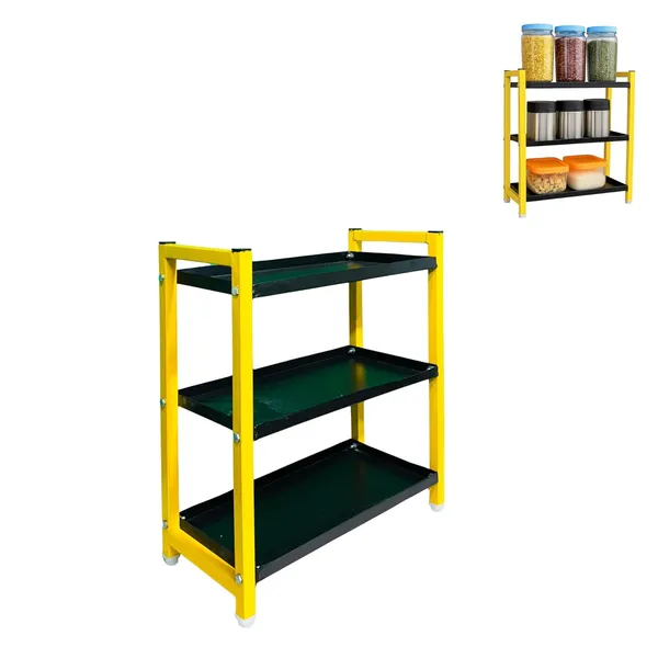 Black_&_Yellow_Multipurpose_2-Tier_Countertop_Storage_Rack_|_48_CM