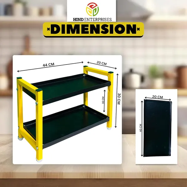 Black_&_Yellow_Multipurpose_2-Tier_Countertop_Storage_Rack_|_48_CM