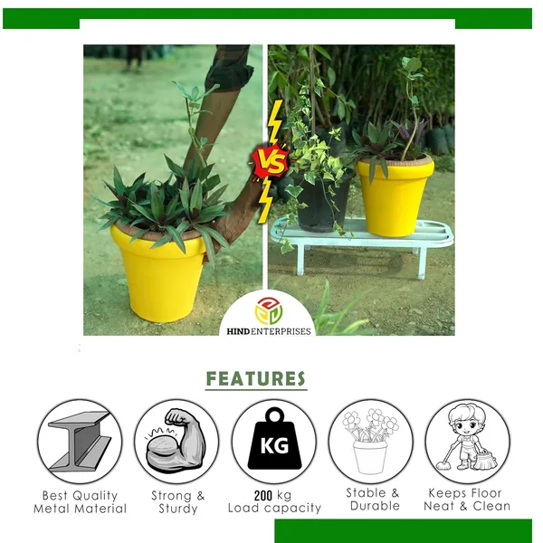 HIND_ENTERPRISES_Large_Planter_Stand_with_Legs_|_150_Kg_Load_Capacity_|_Powder_Coated_Rust_&_Dust_Proof_|_Legs_with_Plastic_Knob_|_Indoor_Outdoor_Pot_Stand_(White,_1)