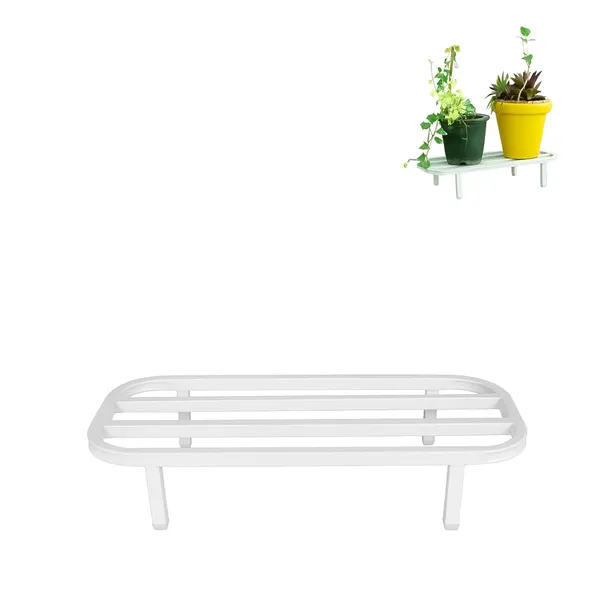 HIND_ENTERPRISES_Large_Planter_Stand_with_Legs_|_150_Kg_Load_Capacity_|_Powder_Coated_Rust_&_Dust_Proof_|_Legs_with_Plastic_Knob_|_Indoor_Outdoor_Pot_Stand_(White,_1)