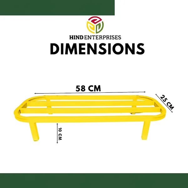 HIND_ENTERPRISES_Large_Planter_Stand_with_Legs_|_150_Kg_Load_Capacity_|_Powder_Coated_Rust_&_Dust_Proof_|_Legs_with_Plastic_Knob_|_Indoor_Outdoor_Pot_Stand_(Yellow,_1)