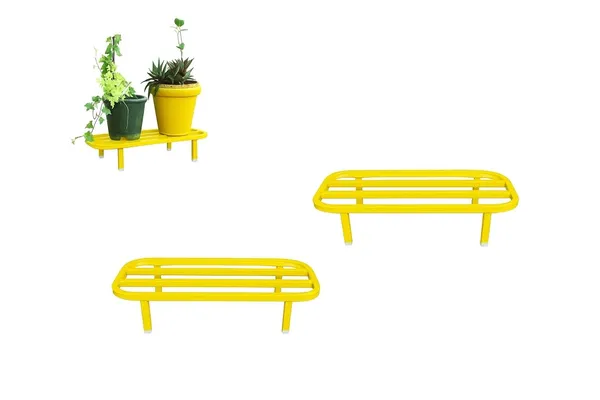 HIND_ENTERPRISES_Large_Planter_Stand_with_Legs_|_150_Kg_Load_Capacity_|_Powder_Coated_Rust_&_Dust_Proof_|_Legs_with_Plastic_Knob_|_Indoor_Outdoor_Pot_Stand_(Yellow,_2)