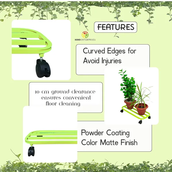 Pista_Green_Powder_Coated_Heavy_Duty_Large_Planter_Stand_with_Wheels_|_150_Kg_Load_Capacity