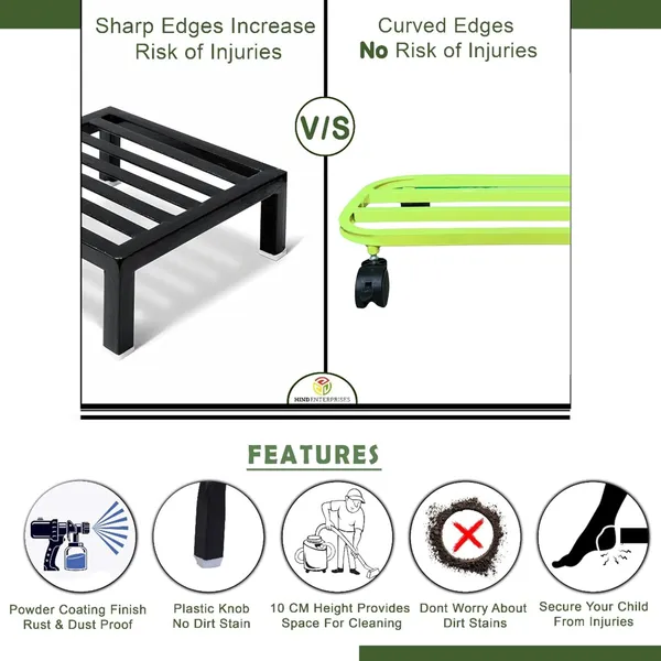 Pista_Green_Powder_Coated_Heavy_Duty_Large_Planter_Stand_with_Wheels_|_150_Kg_Load_Capacity