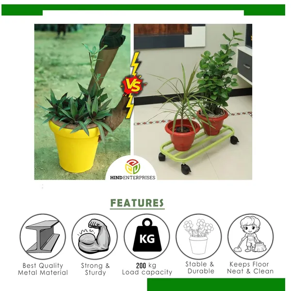 Pista_Green_Powder_Coated_Heavy_Duty_Large_Planter_Stand_with_Wheels_|_150_Kg_Load_Capacity