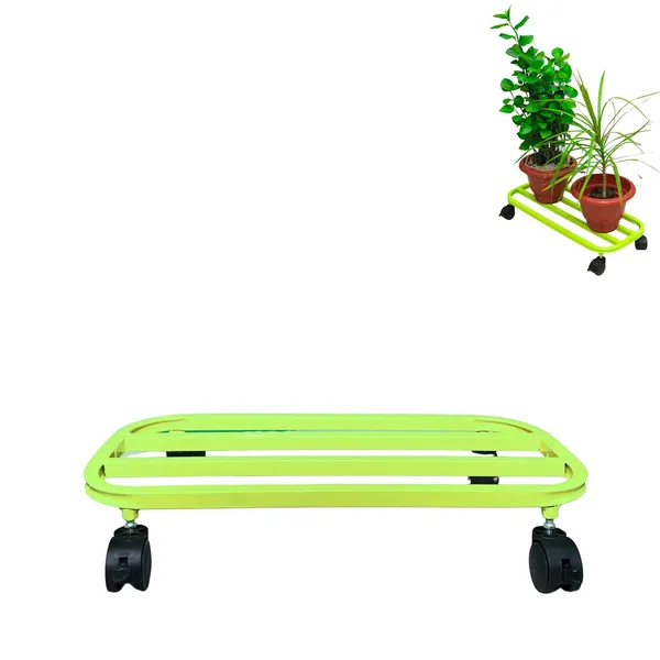 Pista_Green_Powder_Coated_Heavy_Duty_Large_Planter_Stand_with_Wheels_|_150_Kg_Load_Capacity