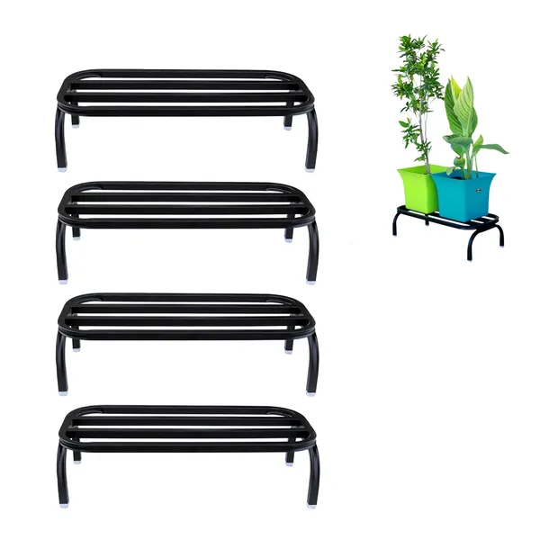 Pack_of_4_Black_Powder_Coated_Multipurpose_Heavy_Duty_Large_Planter_Stand_|_Load_Capacity_150_Kg