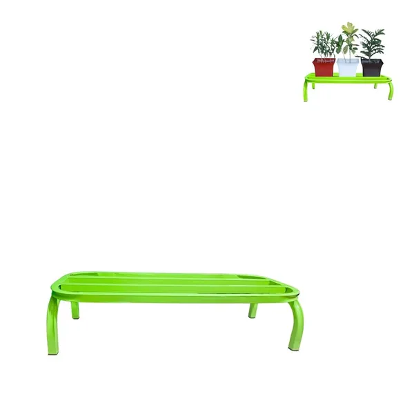HIND_ENTERPRISES_Heavy_Duty_Large_Planter_Stand_with_Curved_Legs_|_150_Kg_Load_Capacity_|_Powder_Coated_Rust-Proof_Iron_|_Legs_with_Plastic_Knob_|_(Pista_Green,_1)