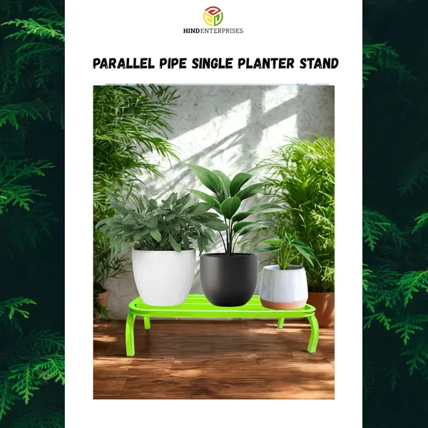 HIND_ENTERPRISES_Heavy_Duty_Large_Planter_Stand_with_Curved_Legs_|_150_Kg_Load_Capacity_|_Powder_Coated_Rust-Proof_Iron_|_Legs_with_Plastic_Knob_|_(Pista_Green,_4)