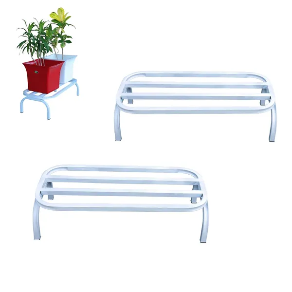Pack_of_2_White_Powder_Coated_Multipurpose_Heavy_Duty_Large_Planter_Stand_|_Load_Capacity_150_Kg